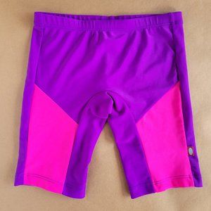 Girl's Swim Jammer Shorts - Size 5, Purple with Pink Trim